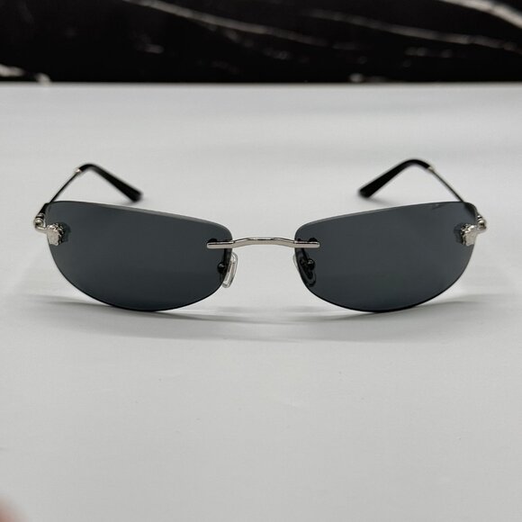 NEW MOD 2279 1000/87 VERSACE SUNGLASSES VE2279 100087 SILVER VE2279 1000/87 - Picture 3 of 11